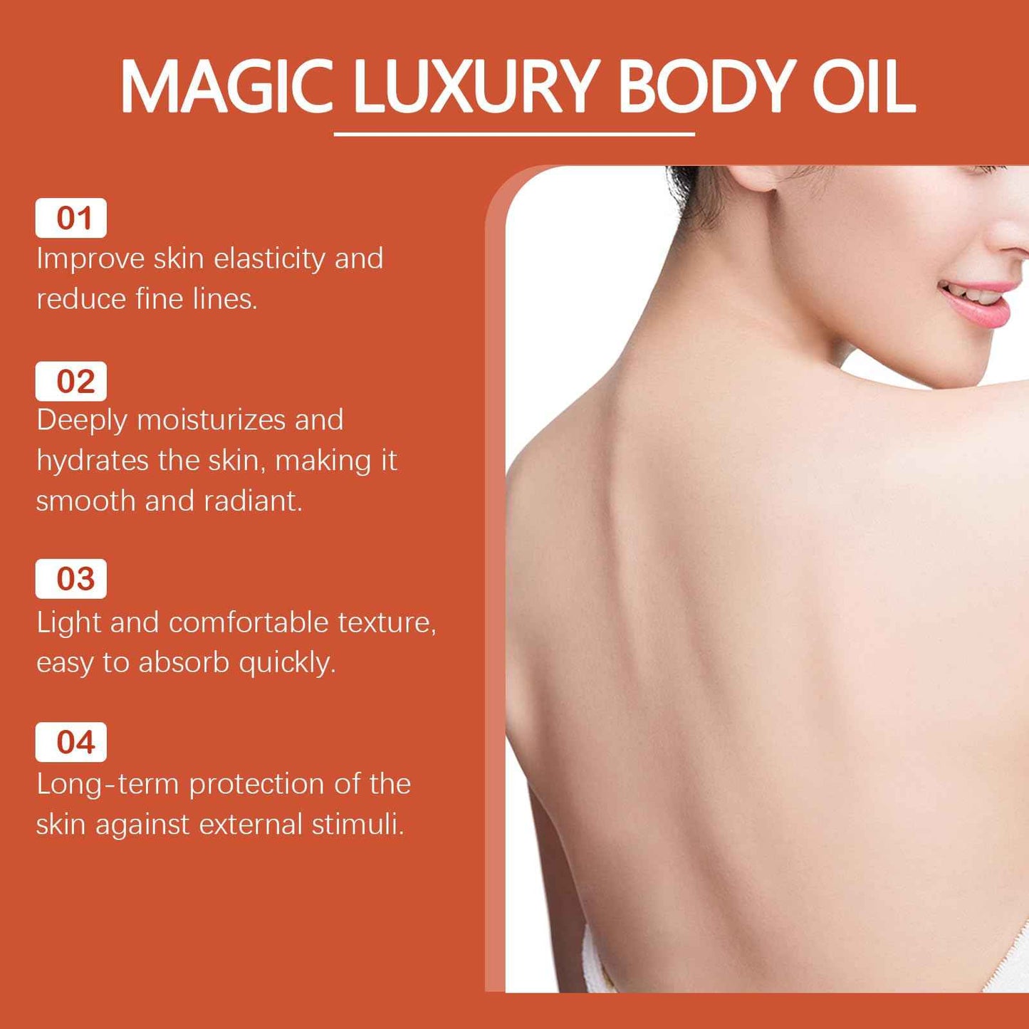 Magic Body Firming Oil, Natural Firming Oil Hydrating Skin, Lightweight & Non-Greasy for Women