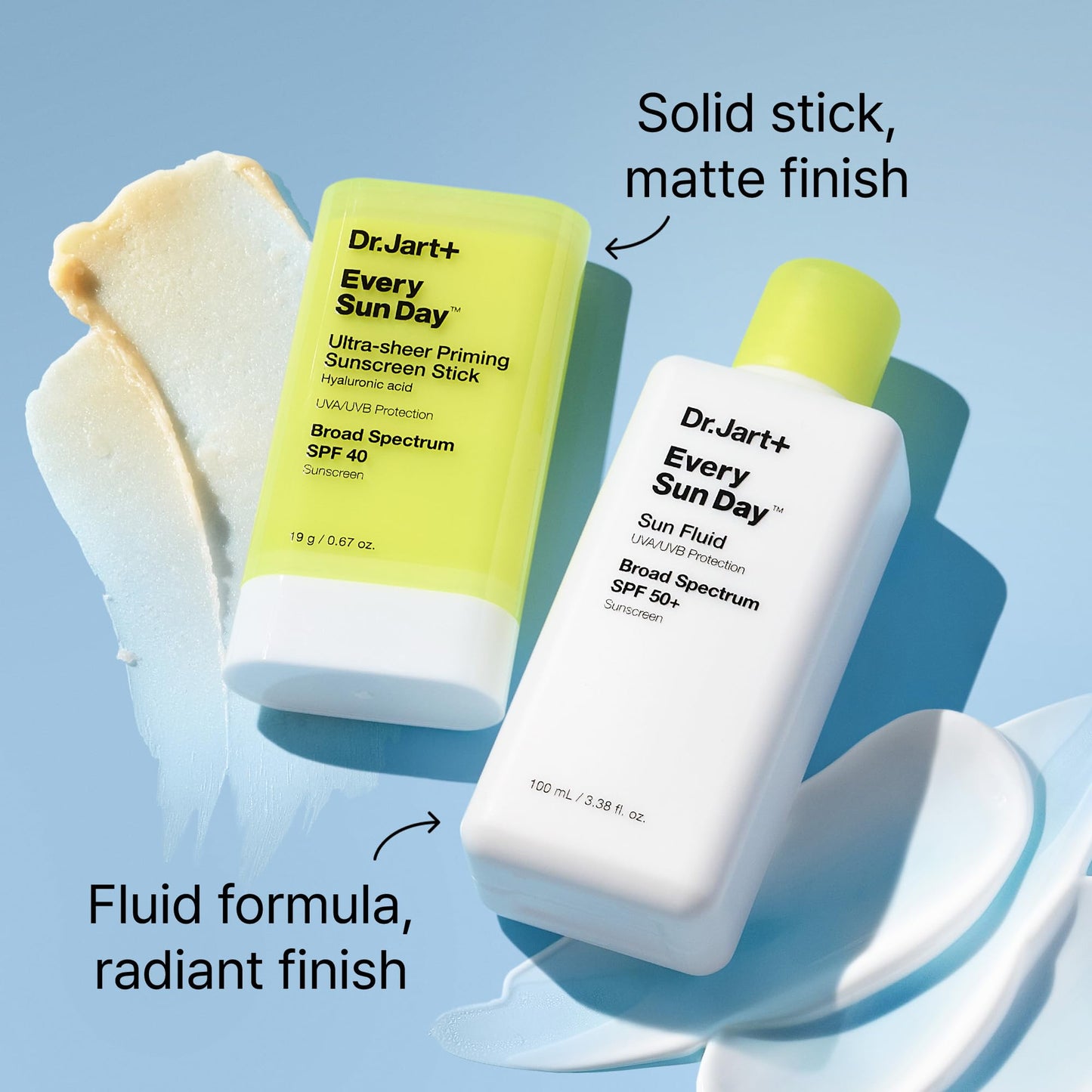 Dr.Jart+ Every Sun Day Invisible Korean Sunscreen Stick SPF 40 with Hyaluronic Acid | Glides Over Makeup | Korean Skincare | Travel Size, 0.67 Ounce