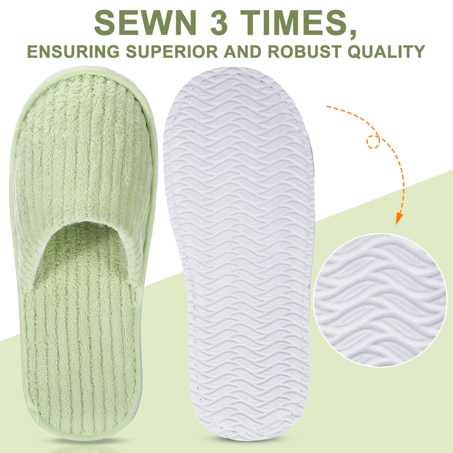 Panitay 20 Pairs Reusable Spa Slippers for Guests Washable House Slippers with Triple Layer Coral Fleece for Home Indoor Hotel Travel, Closed Toe(Grey, White)