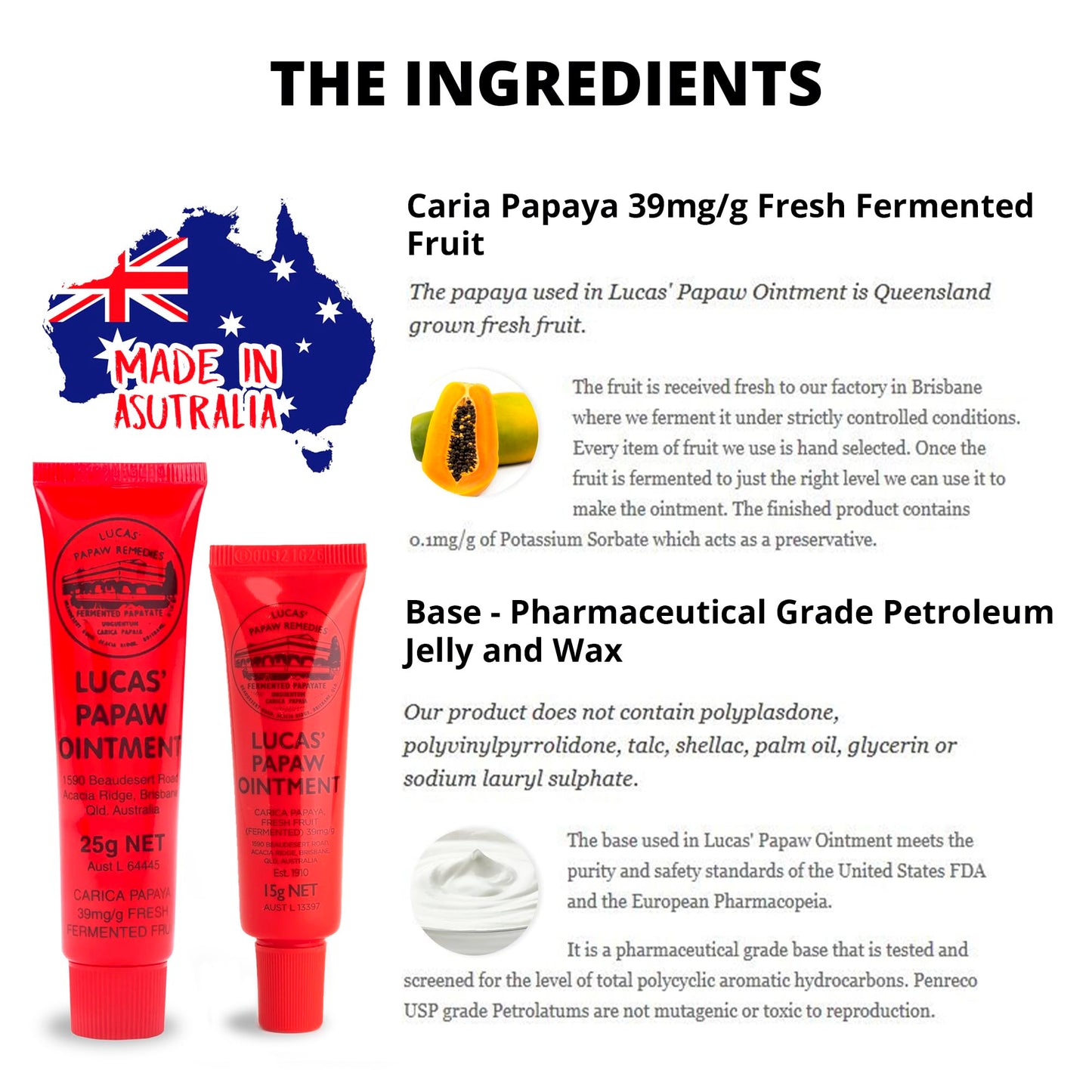 Treats from Home, Lip Ointment, Cream,Ointment for Lips & Dry Skin - Unique All Skin Types, All Gender- Any Season Gift Pack with 15g & 25g tubes of Pawpaw Balm