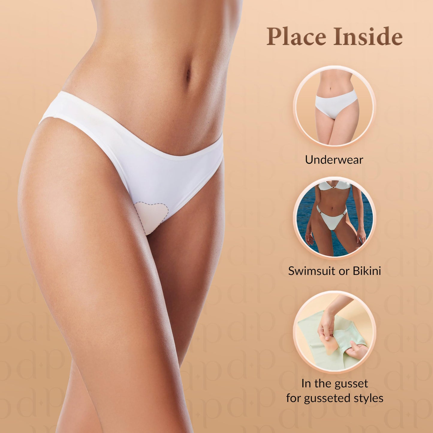Dephale Silicone Camel Concealer Toe Reusable - Anti Camel Concealer Pad for Swimsuits, Leggings, Underwear Gym, 2-Pack, Y-Shape