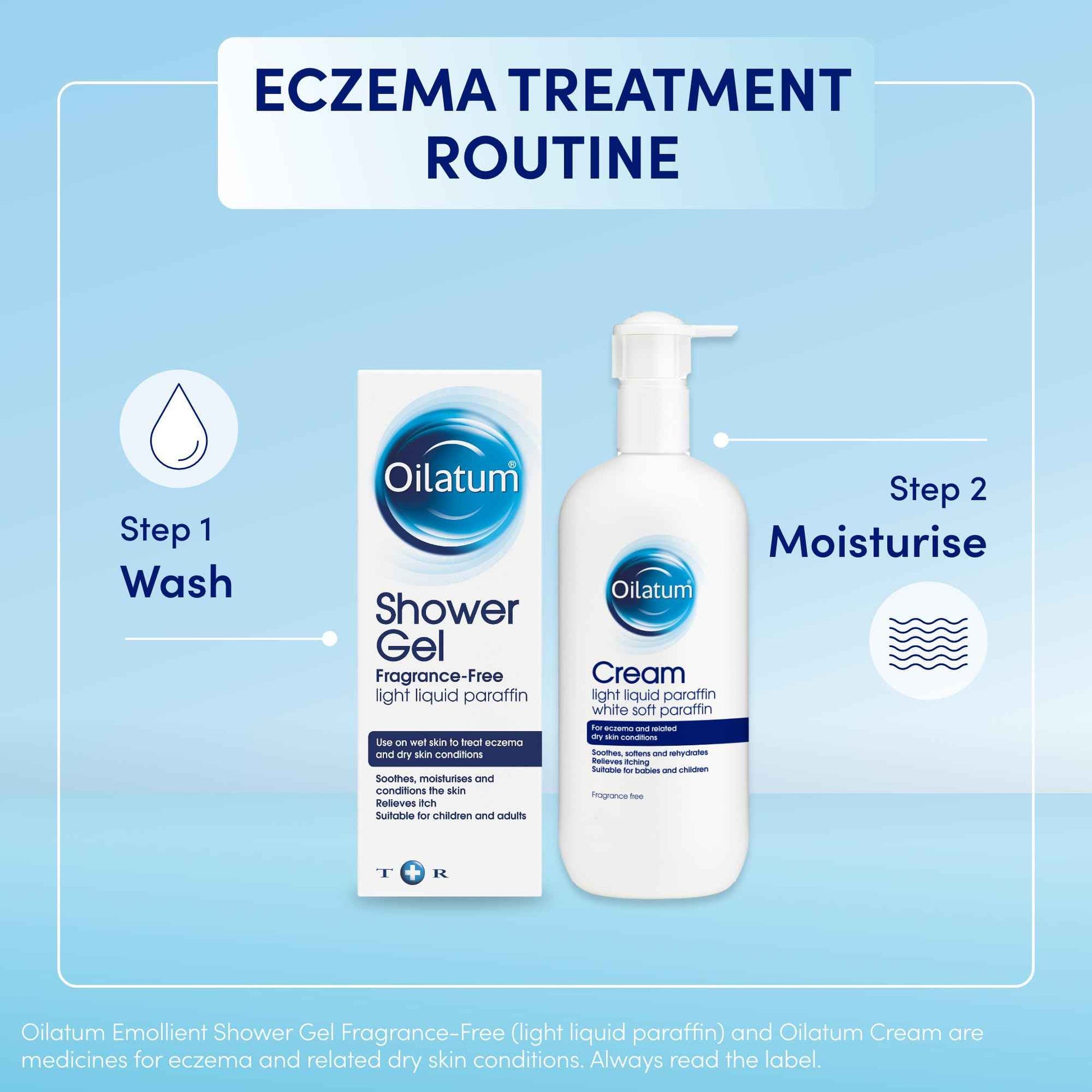 Oilatum Shower Gel Fragrance Free to Treat Dry Skin & Eczema 150ml