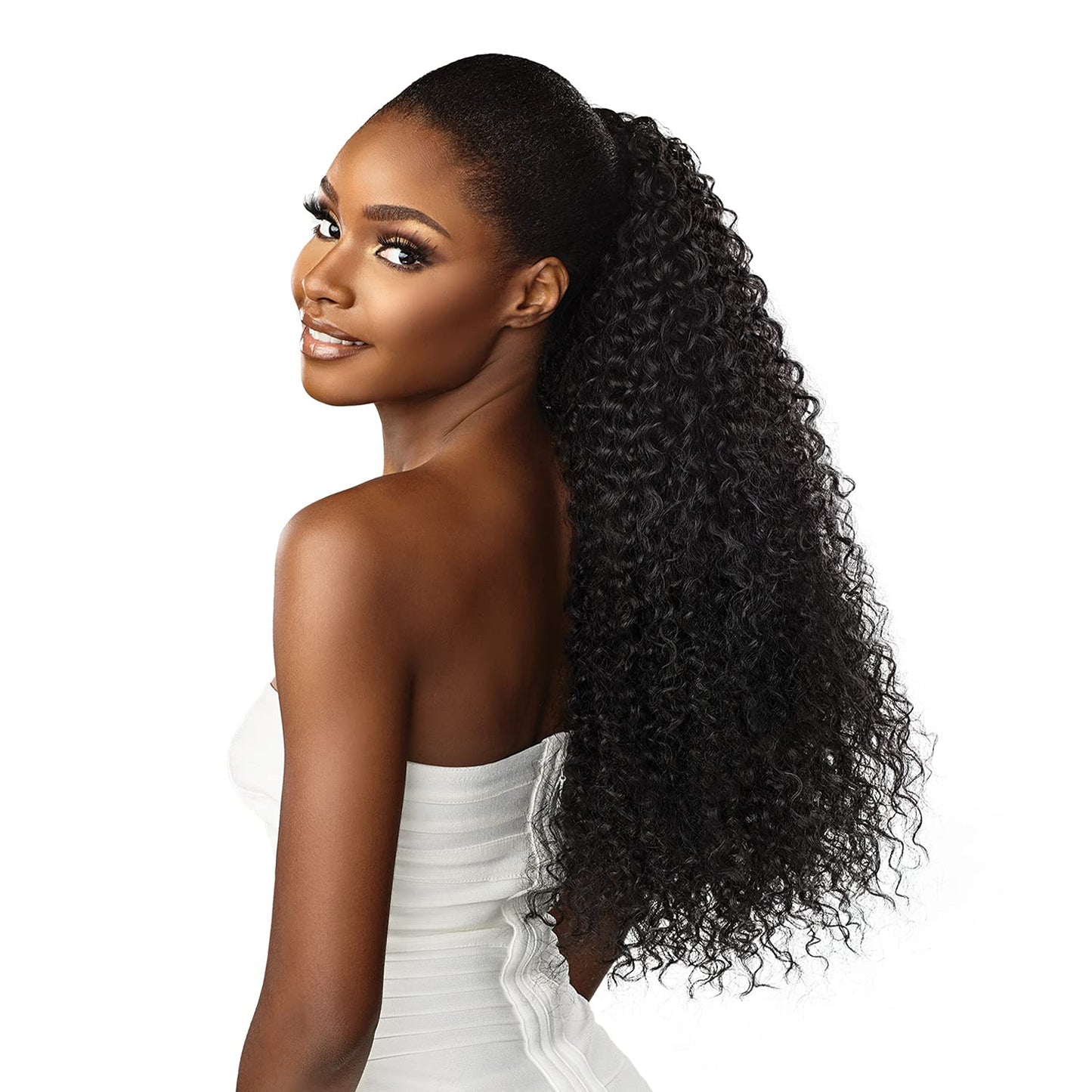 Lulu Ponytail Drawstring - High Heat Synthetic Yaki Hair Piece | 2 Dark Brown