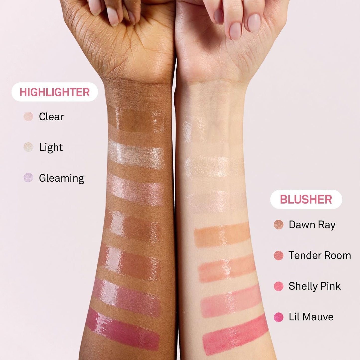 True Dimension Radiance Balm - Korean Glass Skin Highlighter & Blush | Natural Glowy Finish, 10g (Shelly Pink)