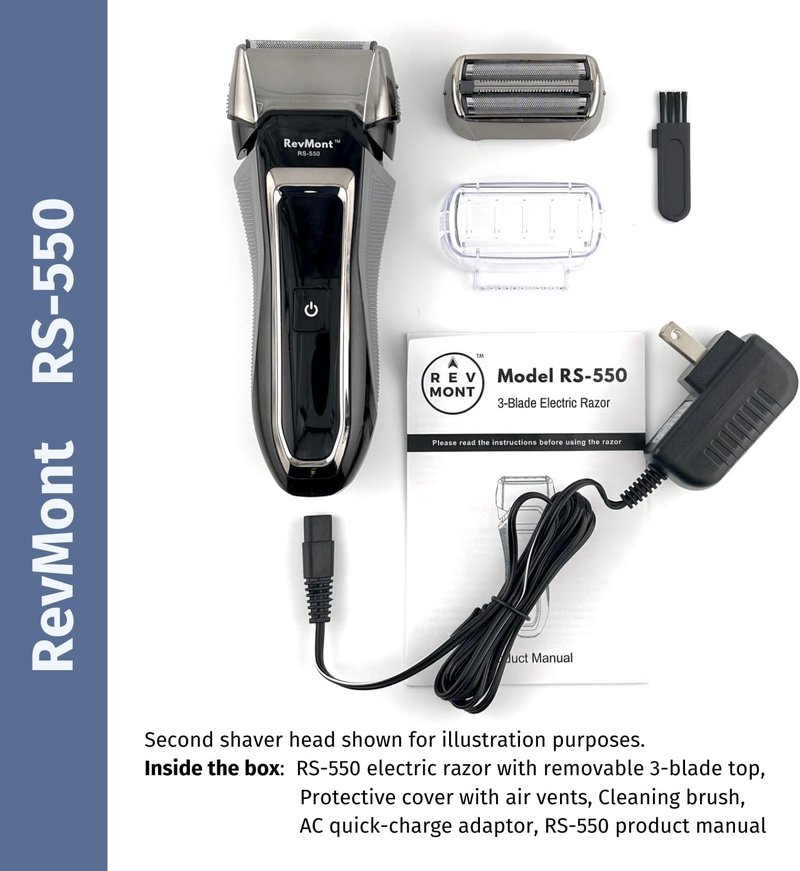 RS-550 Electric Razor for Men - Waterproof Foil Shaver for Wet or Dry Use | Beard & Sideburn Trimmer