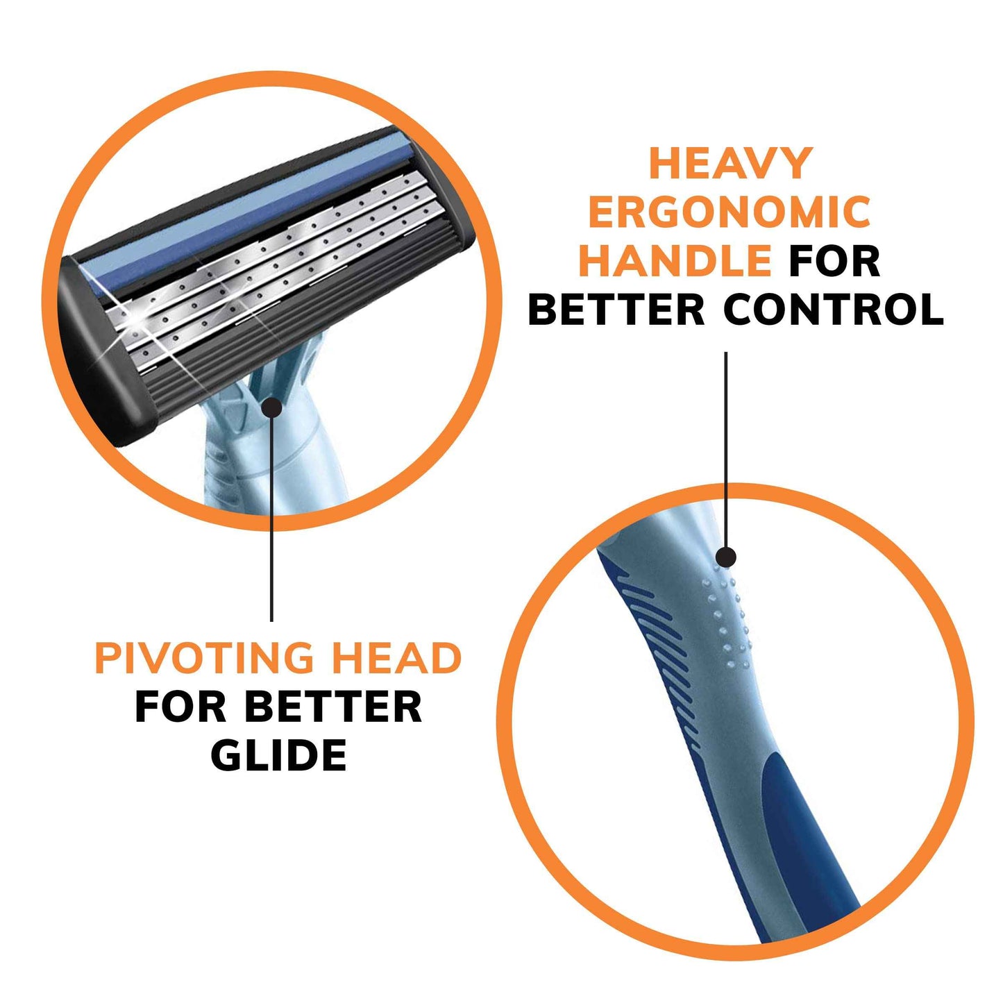 BIC Flex 3 Men’s Disposable Razors With 3 Blades, For a Smooth and Comfortable Shave, 4 Piece Razor Kit for Men (Pack of 2)