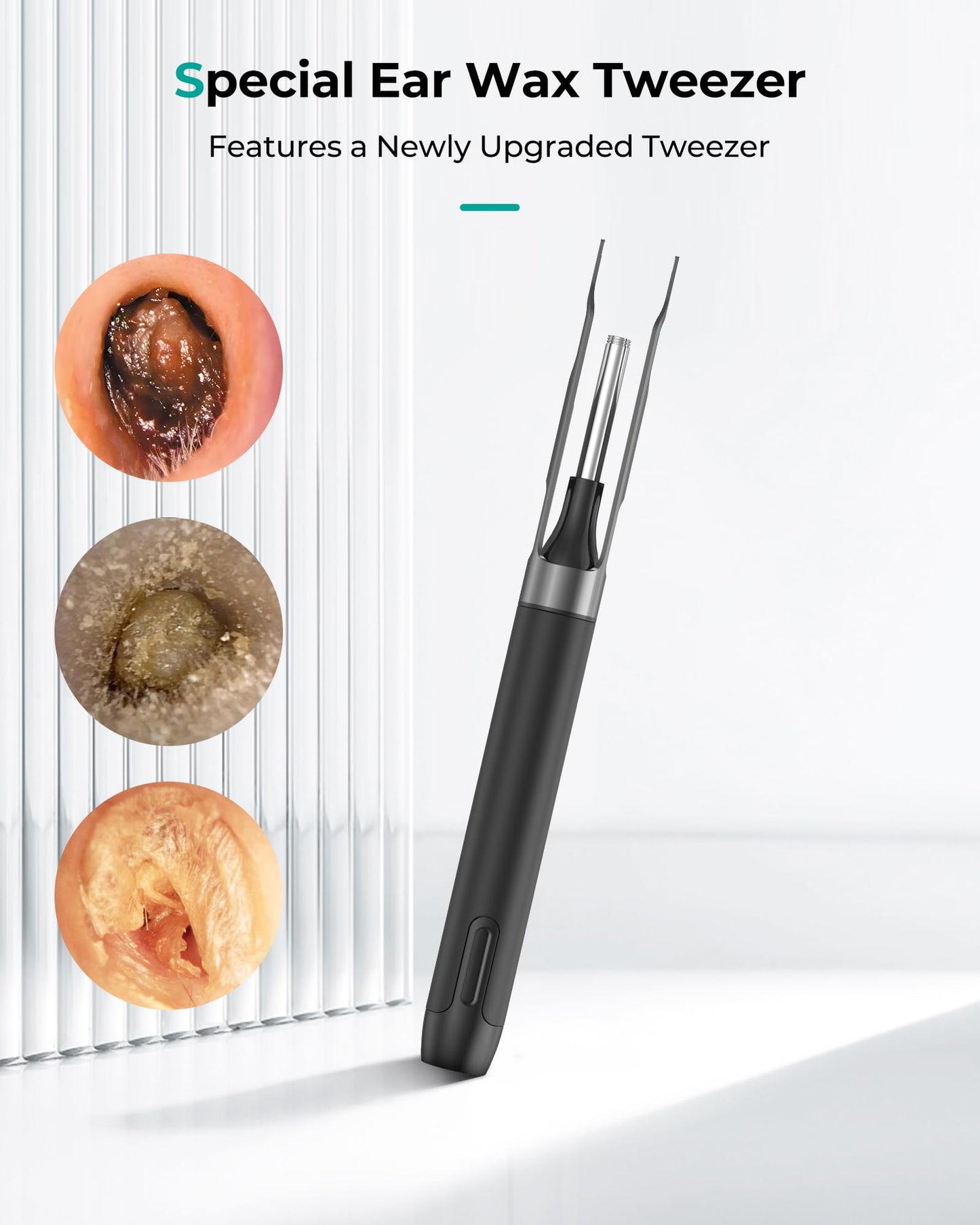 Ear Wax Removal Camera Cleaner: Otoscope with Light Earwax Remover Cleaning Tool - 1080P HD Wirless Digital Scope with Tweezers and Spoon Endoscope Compatible with Smart Phone