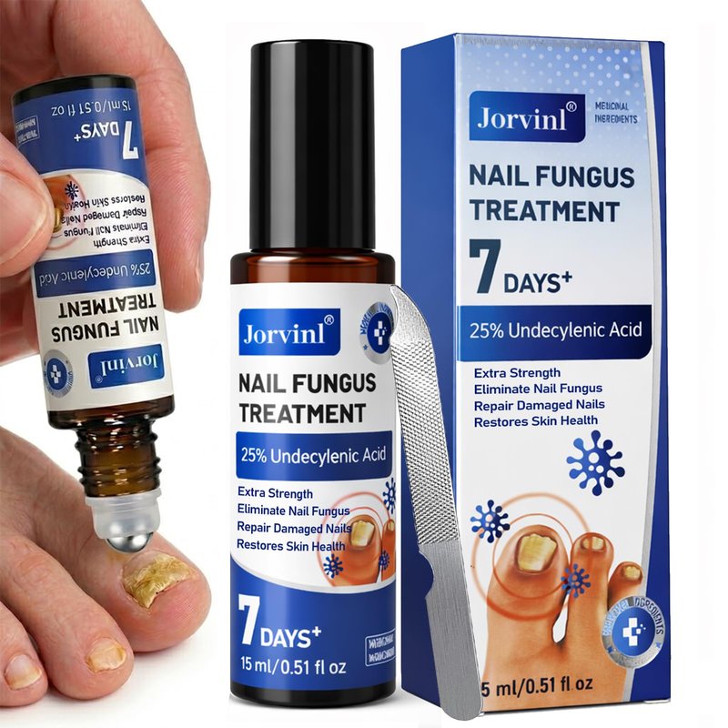 25% Undecylenic Acid Nail Fungus Treatment – Extra Strength Antifungal Liquid for Toenail & Fingernail Fungus, Plant-Based Formula, Rollerball Design Helps Prevent Recontamination, 0.51 Fl Oz