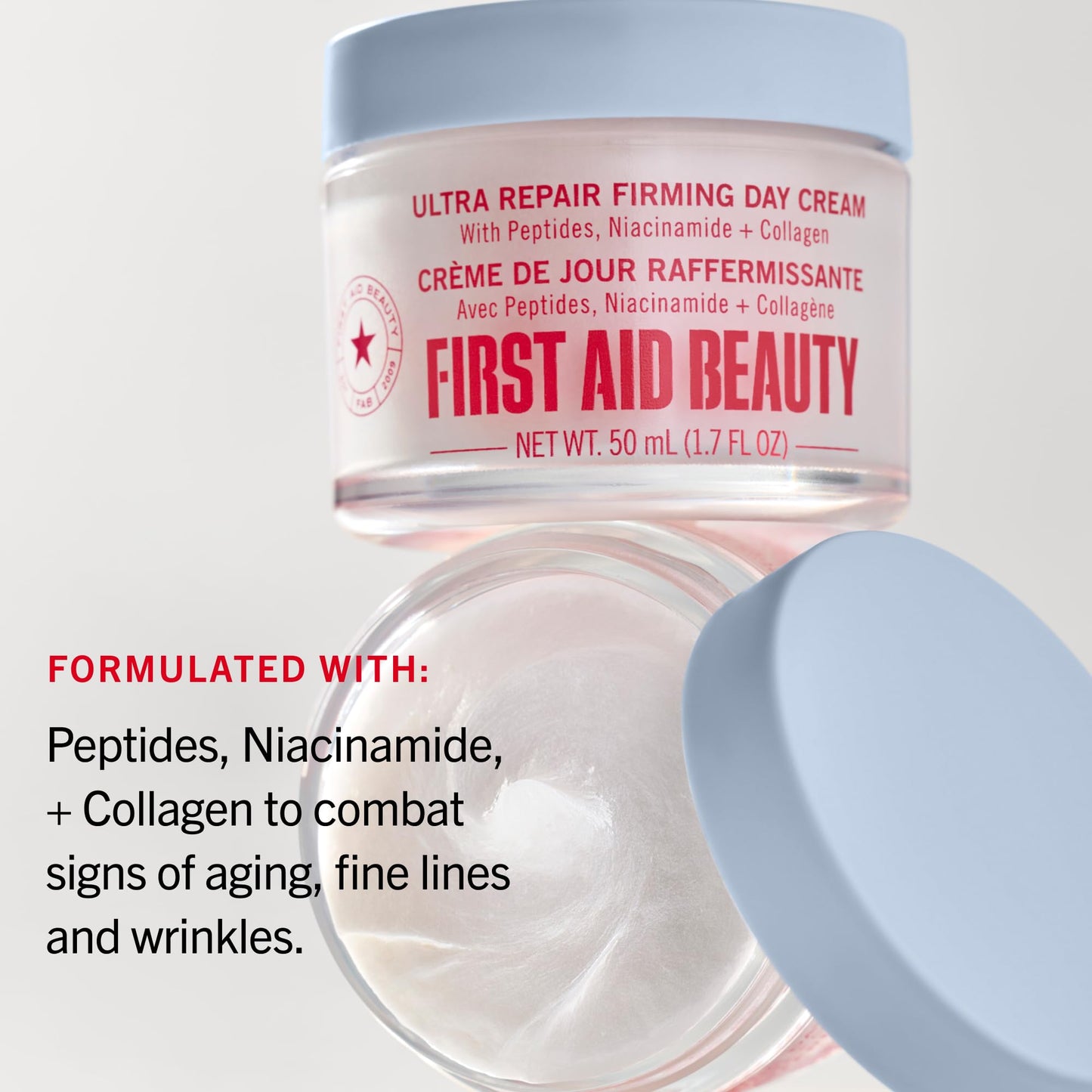 First Aid Beauty - Ultra Repair Hydra-Firm Night Cream, Hydrating Night Repair Skin Cream, Visibly Combat Signs of Aging, Deeply Rich & Buttery Texture, Alcohol Free, Sensitive Skin Safe, 1.7 oz