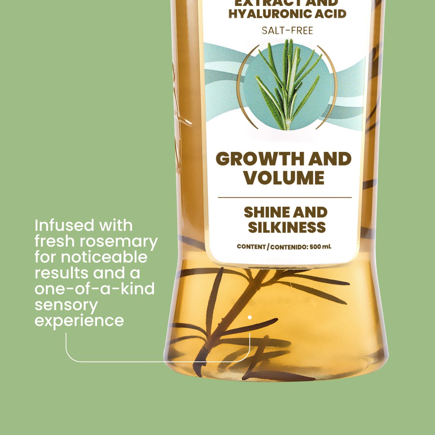 ANYELUZ Rosemary Shampoo for Stronger Hair with Hyaluronic Acid, 16.9 Fl Oz