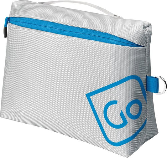 Go Travel Wash Bag, Silver and Green, 2 organiser pockets, 11.42 x 7.48 x 3 inches, Wipe Clean lining and carry handle