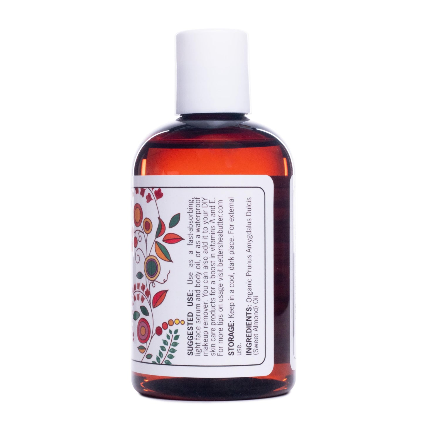 Better Shea Butter Organic Almond Oil | 100% Pure, Cold-Pressed | Natural Massage Oil for Body and Face | 4 oz