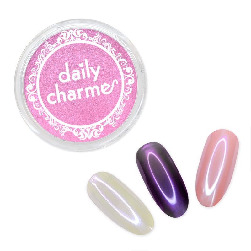 Daily Charme Stardust Chrome Powder (Ruby) 1g, Iridescent Holographic Effect Vibrant Chrome Pigment for Nails, Home DIY/Nail Salon Manicure