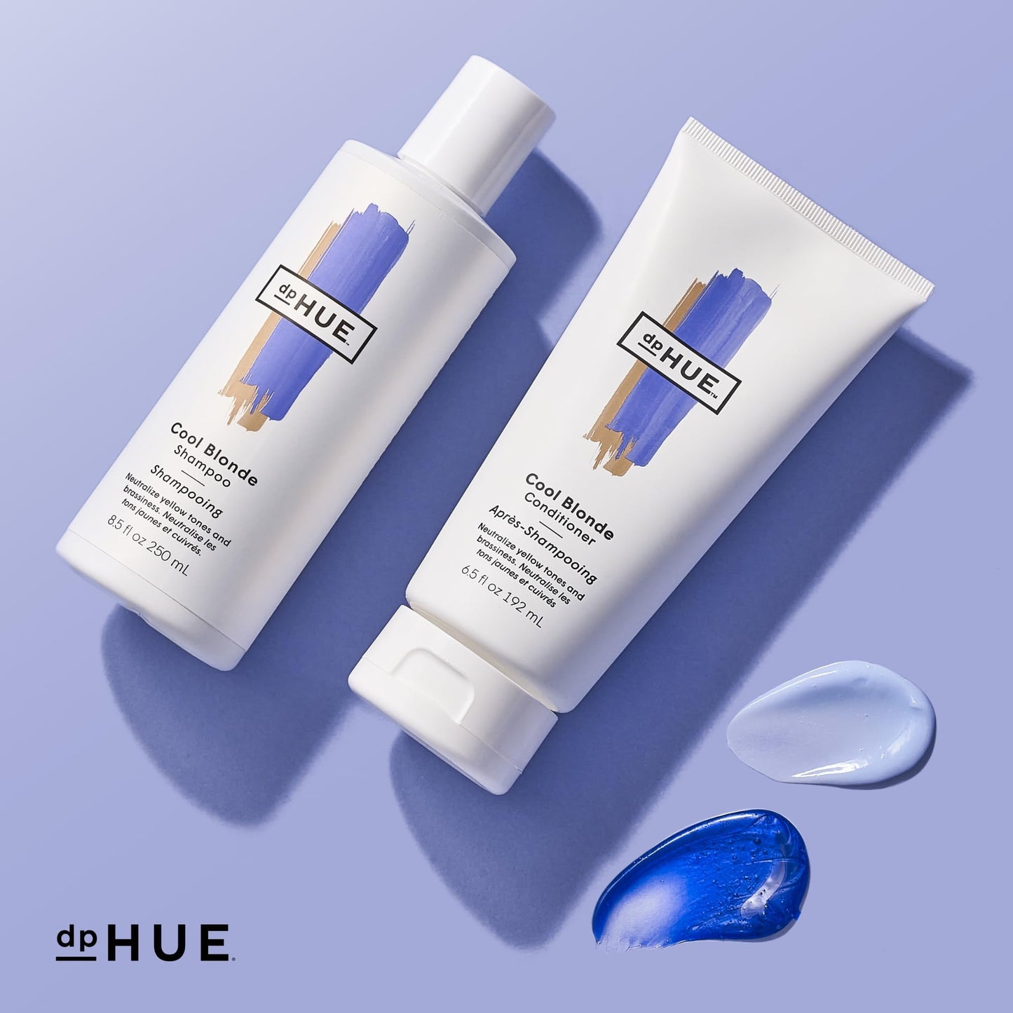 dpHUE Cool Blonde Conditioner - 6.5 oz - Purple Pigments Neutralize Unwanted Yellow, Brassy Hair Tones - Color Safe - Paraben, SLS & SLES Sulfate Free - Leaping Bunny Certified