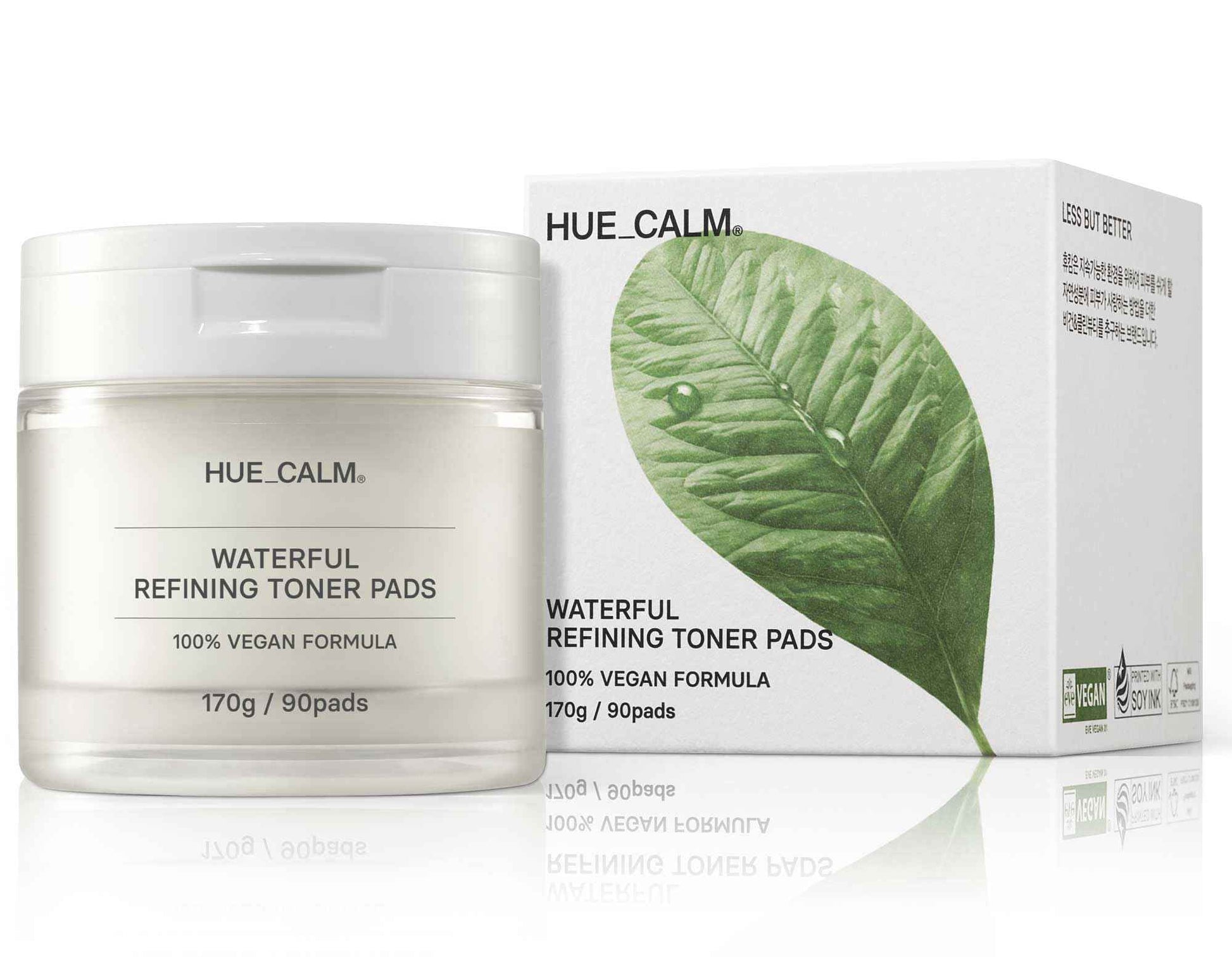 Waterful Refining Toner Pads for Sensitive Skin, Hydrating & Calming with Kombucha Essence, 100% Vegan, Cruelty-Free, Natural Ingredients Toner Pad for Pore Care & Anti-Aging, Korean Skincare -90 pads