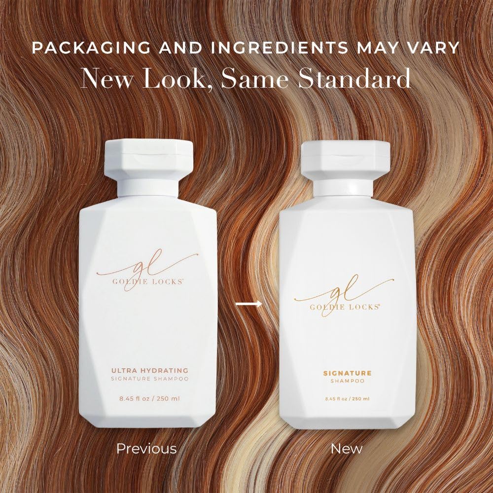 Goldie Locks Ultra Hydrating Shampoo - Sulfate-Free Moisturizing Formula - Maintains Texture and Shine - Safe for Extensions and Color-Treated Hair - Protein-Free - 8.45 fl oz (Packaging May Vary)