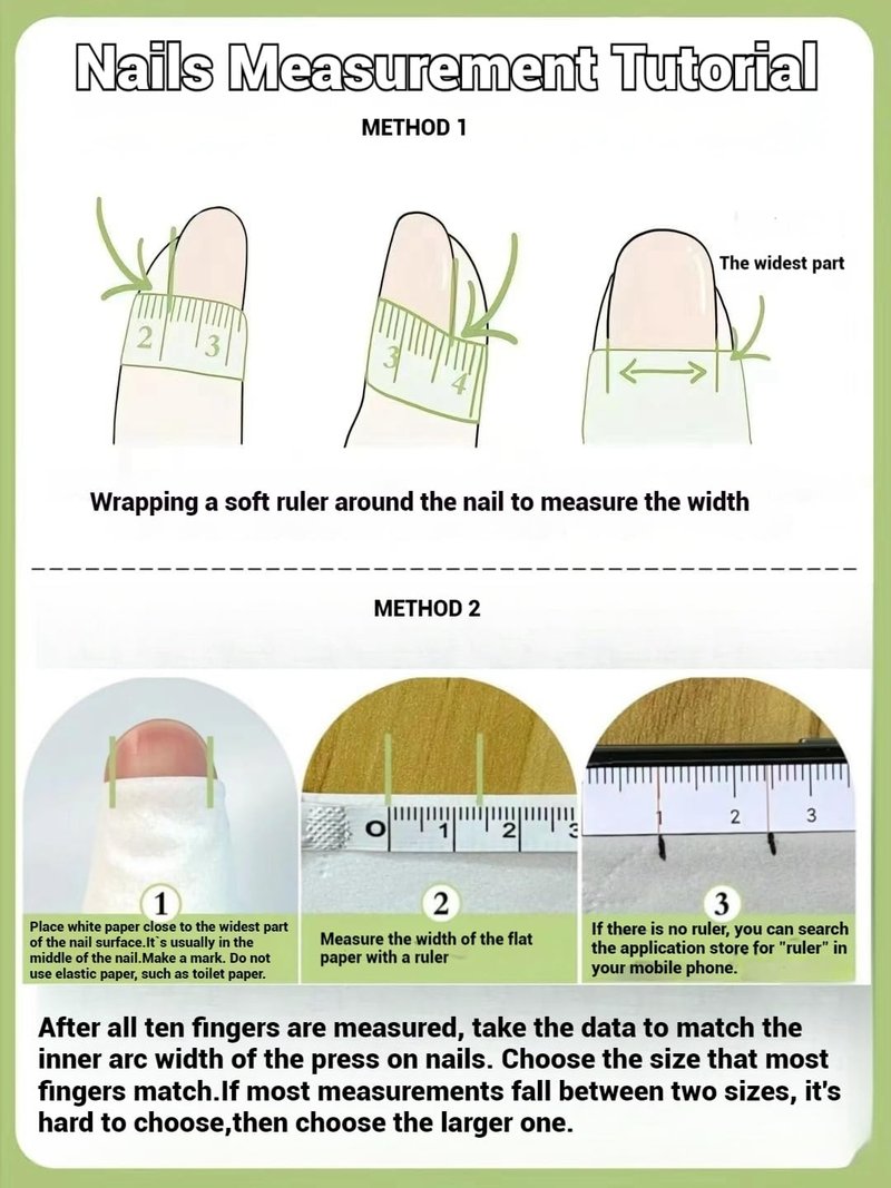 JINGHONG handmade nails,press on nails, transparent shining,Sparkly Shiny French nails,Ideal for Wedding Gift,Holiday,Reusable 10Pcs,False Nails Manicure Kits for Women,SIZE-S