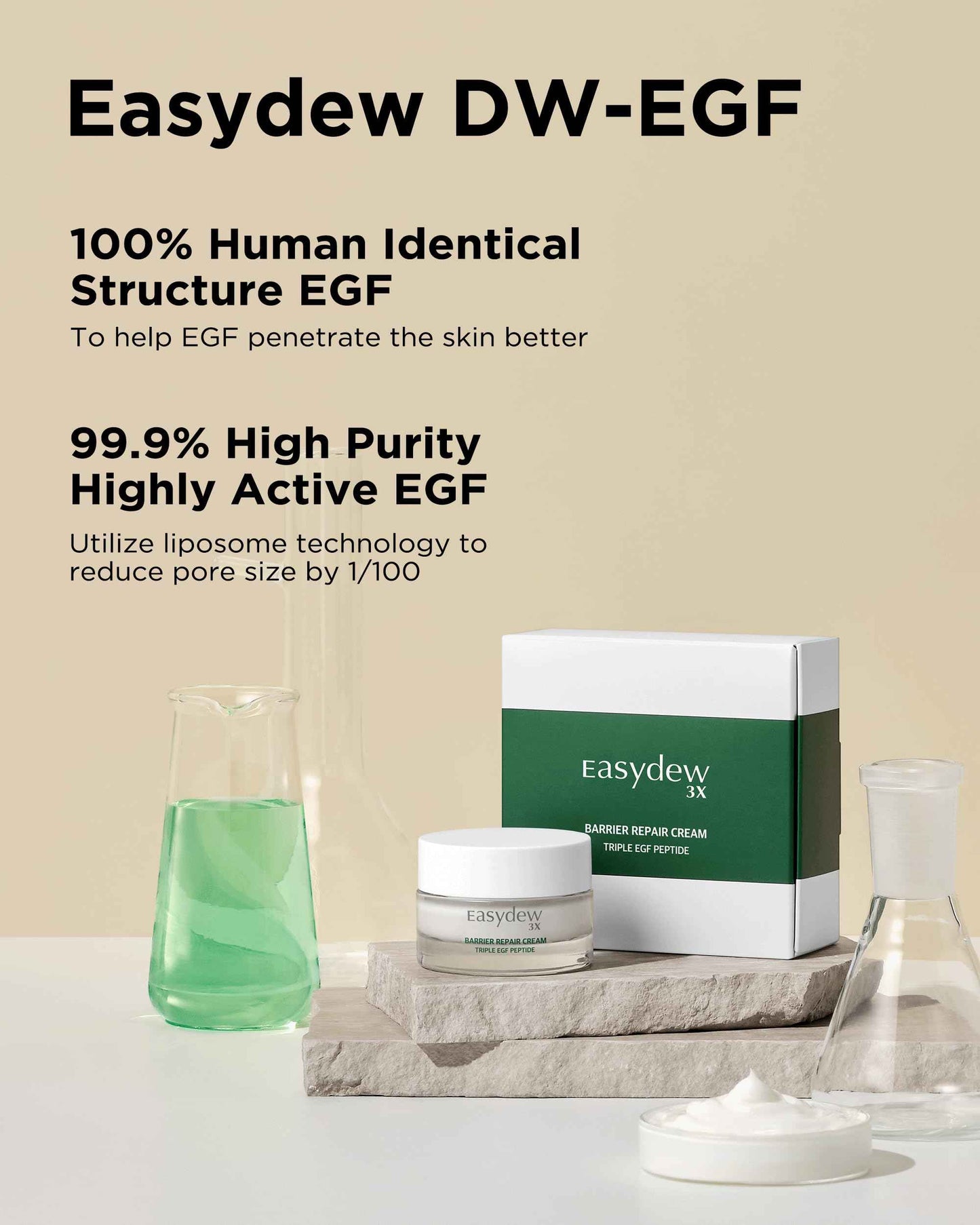 EASYDEW Barrier Repair Cream - Intense Hydration and Skin Barrier Restoration Face Moisturizer for Damaged and Irritated Skin with Cica, Hyluronic Acid, Collagen, 1.01 fl.oz.