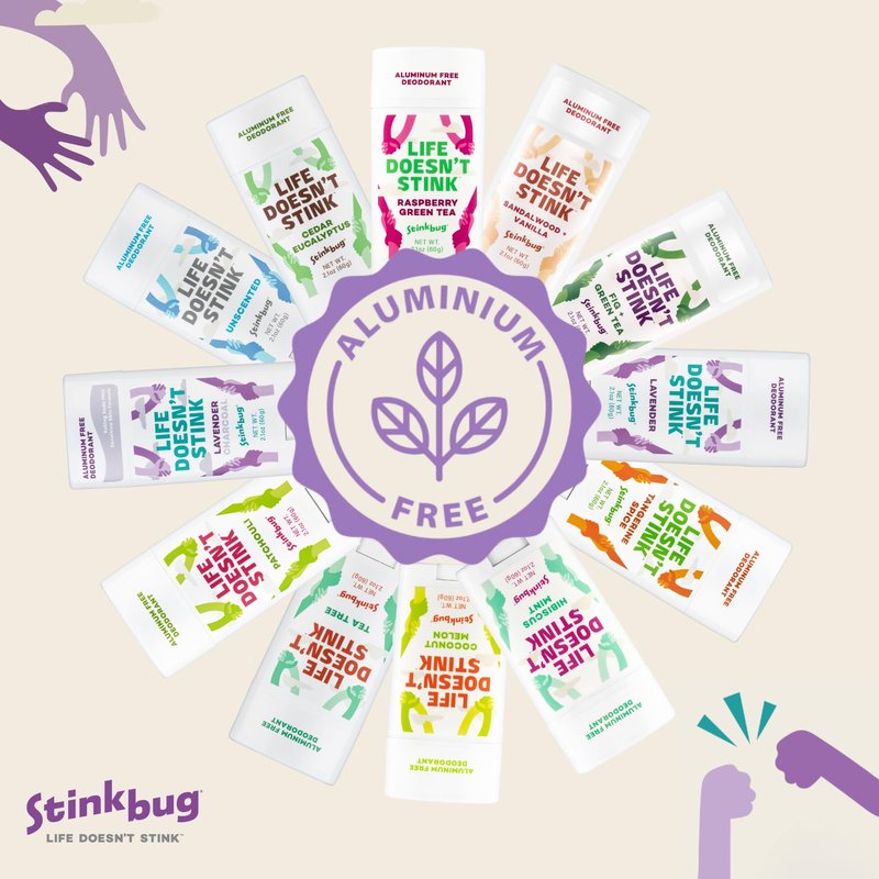 Natural Organic Deodorant Stick with Lavender, Coconut Oil and Activated Charcoal, Aluminum Free Deodorant by Stinkbug Naturals, 2.1 Ounce Pack of 1