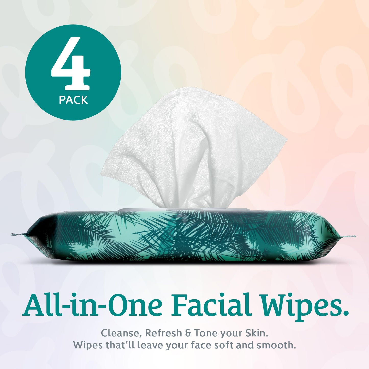 Body Prescription Makeup Cleansing Wipes - Gentle and Effective Face Wipes, 50 Count (Pack of 4), Tea-Tree