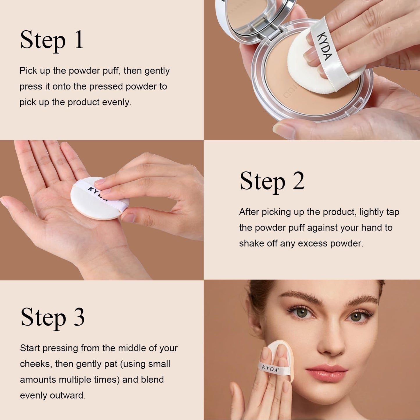Freeorr 4-in-1 Mineral Pressed Powder, SPF 35 Powder Foundation with Concealer and Finishing, Matte Weightless Buildable Foundation, Light to Medium Coverage, 04 Fair