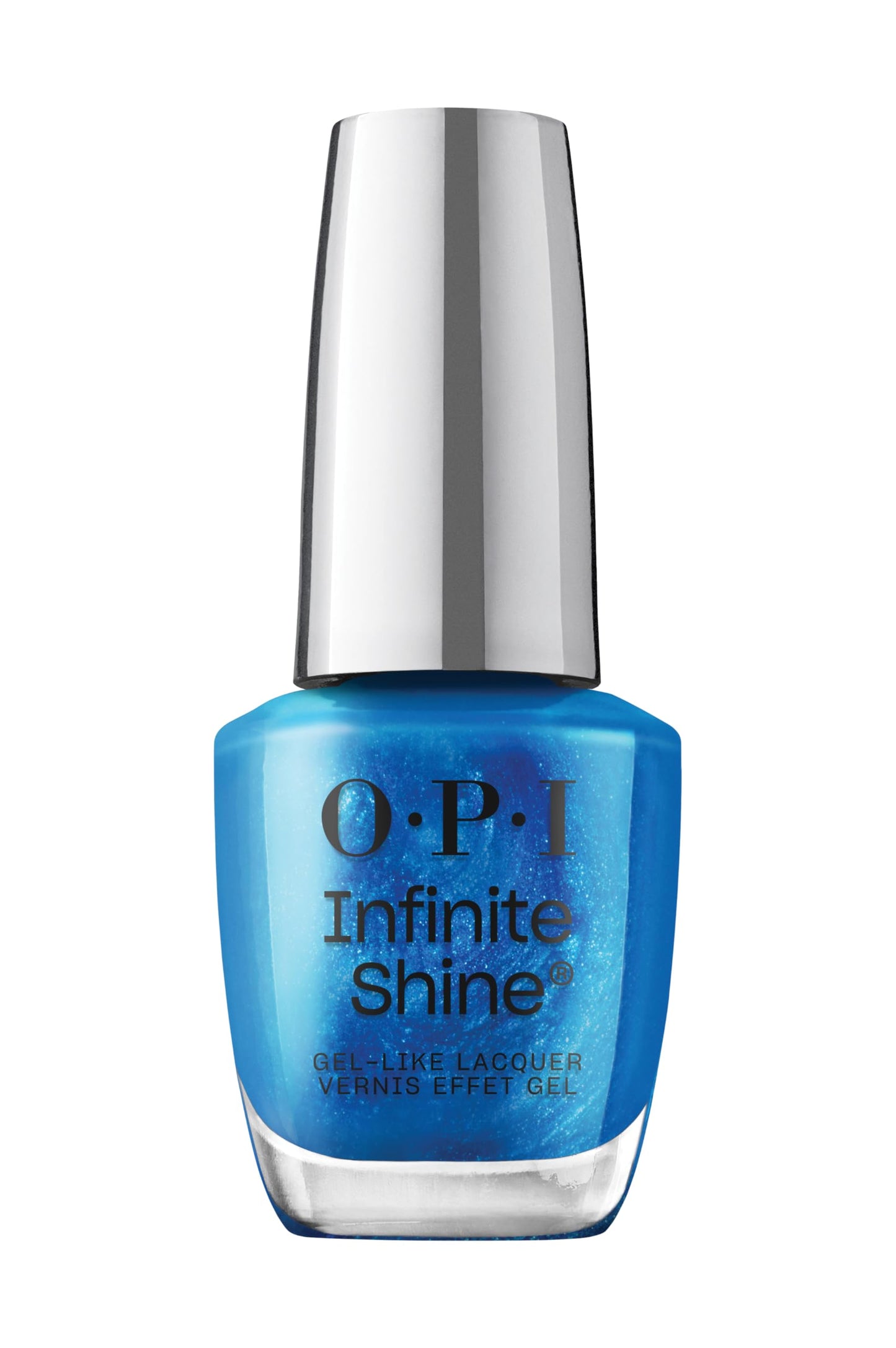 OPI Infinite Shine Do You Sea What I Sea? | Opaque Bright Blue Shimmer Long Wear Gel Like Nail Polish | Vegan, Long Lasting, Streak Free