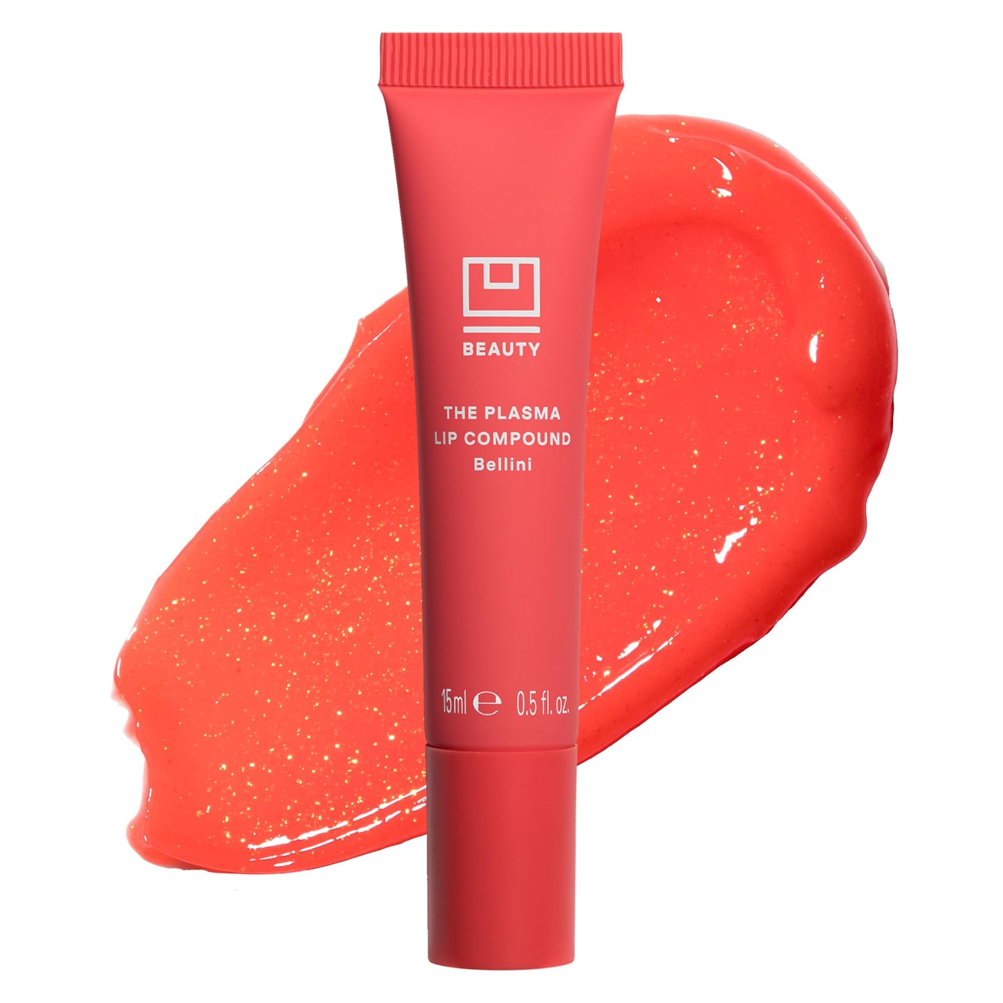 U Beauty The PLASMA Tinted Lip Compound - Anti-Aging & Anti-Wrinkle Lip Gloss, Hyaluronic Acid, Shea Butter & Peptides for Hydration & Plumping, Bellini - 15 mL