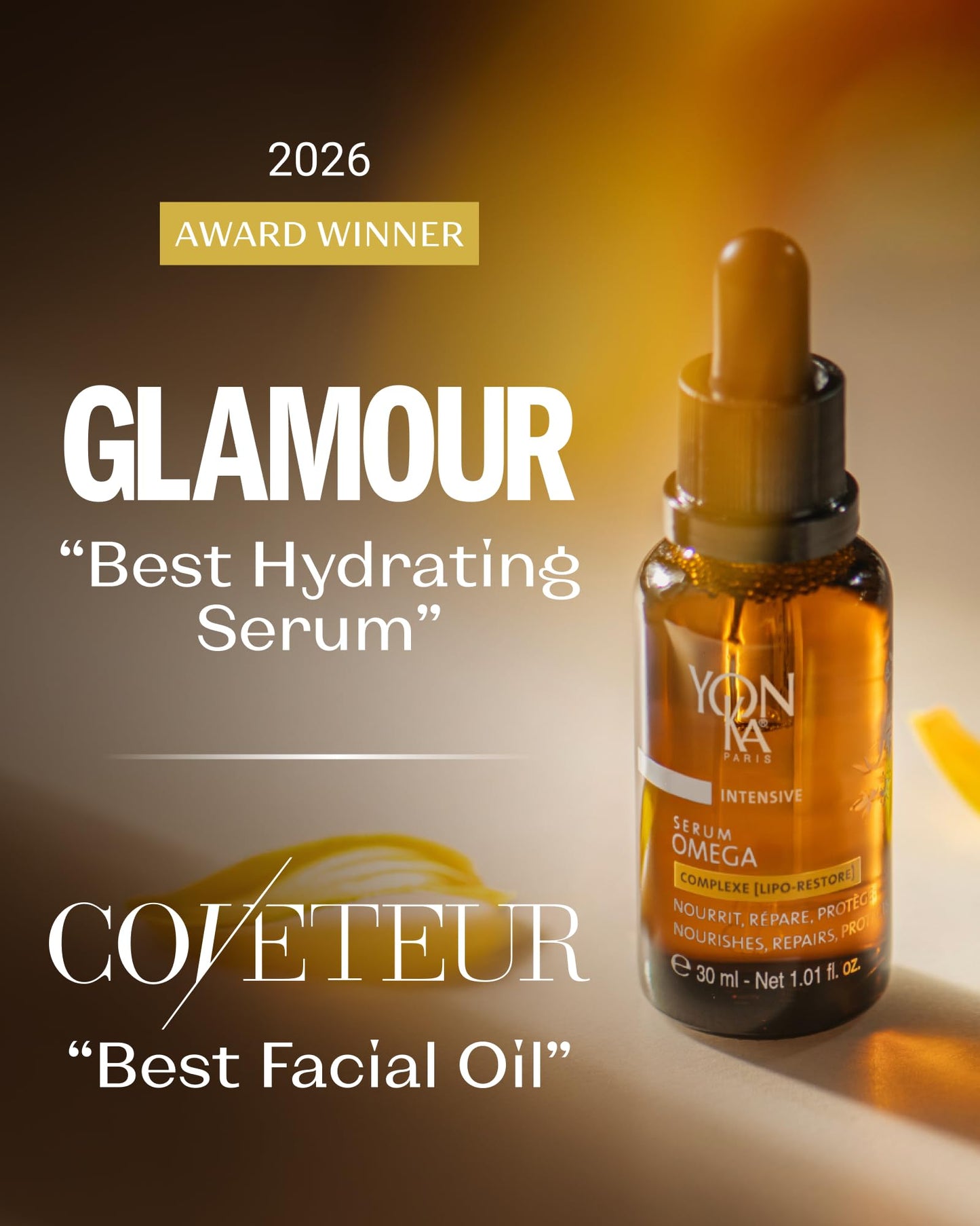 YONKA PARIS Serum Omega | Oil in Serum for Dry and Sensitive Skin | with Omegas 3,6,9 Lipo Restore Complex | Nourish, Smooth and Reduce Redness| Vegan Dermatologist Tested | Made in France | 1 Fl Oz