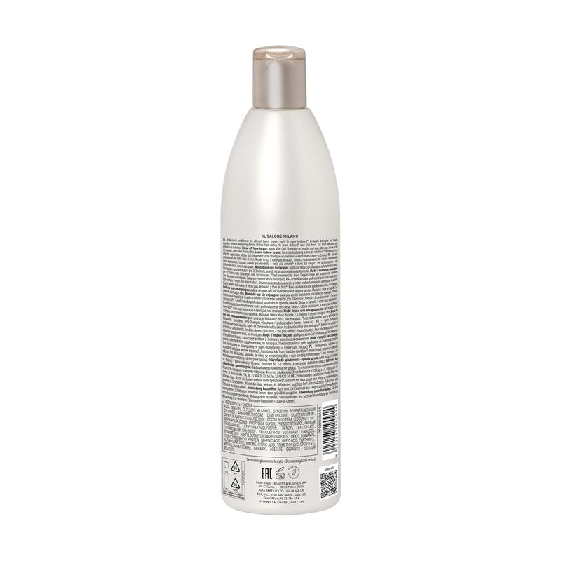 Il Salone Milano Curl Conditioner - Dual Use Leave-In or Rinse Off | Heat Protection & Hydration for All Curl Types (16.9 fl oz)