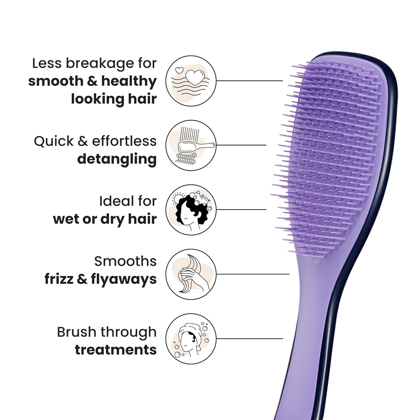 Zodiac Ultimate Detangler Hairbrush - Eliminates Knots & Reduces Breakage for All Hair Types | Aquarius
