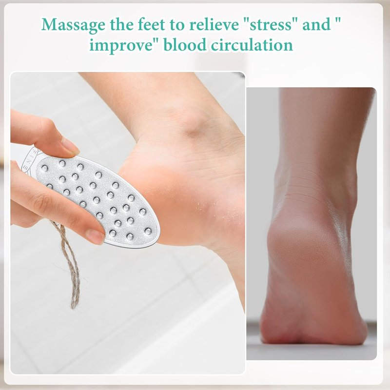 Stainless Steel Foot File Callus Remover - Double-Sided Metal Rasp for Professional Pedicure | Easy to Clean, Classic Style
