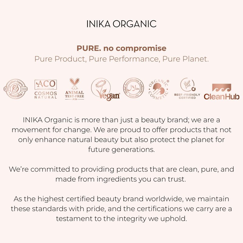 INIKA Organic Tinted Lip Serum | Ceramide + Peptide Infused, Sheer Wash of Color, Plumps, Softens, Smooths, Hydrates + Repairs. Natural & Vegan (Rosewood)