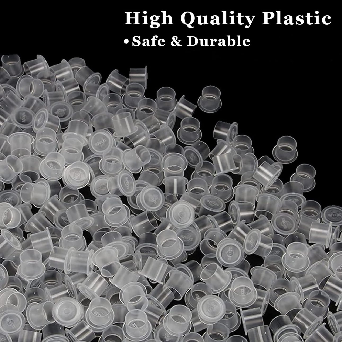 Tattoo Ink Caps - SOTICA 1000pcs Tattoo Ink Cups with Base Mixed Size #11 Small #14 Medium #17 Large Plastic Tattoo Caps for Ink Tattoo Supplies (1000pcs Mixed)