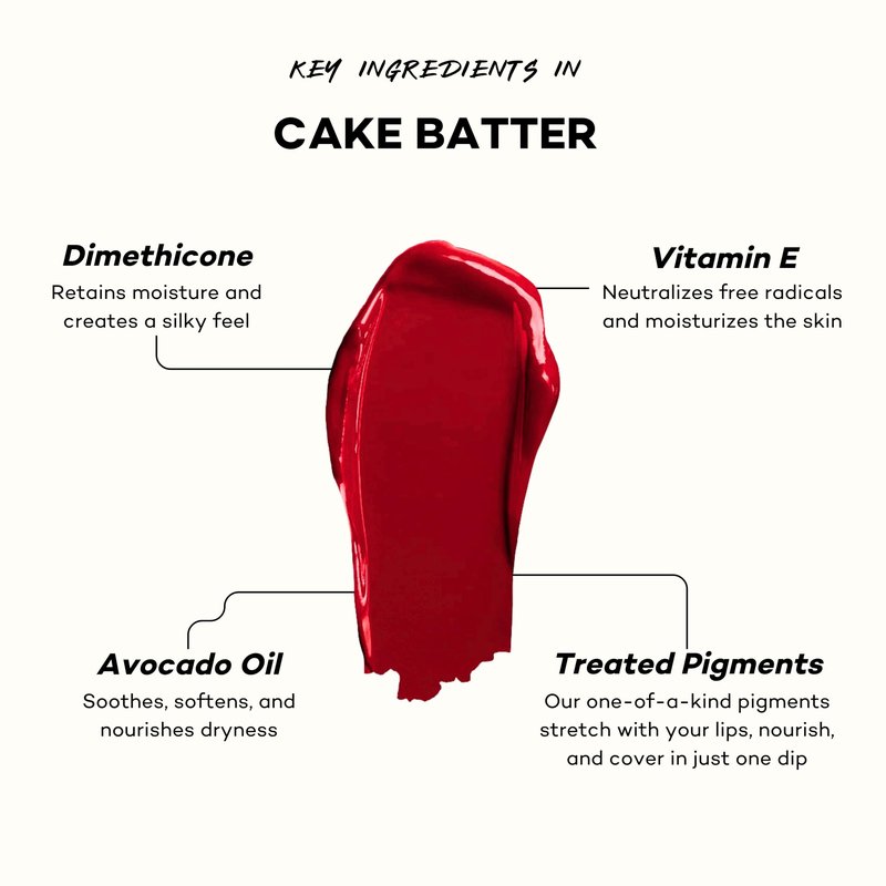 Pound Cake Cake Batter Liquid Lipstick – Long-Lasting, Semi-Matte Liquid Lipstick – Hydrating, High-Pigment Lip Stain with Avocado Oil – Shades for All Skin Tones – 0.13 oz, (Bloodberry)