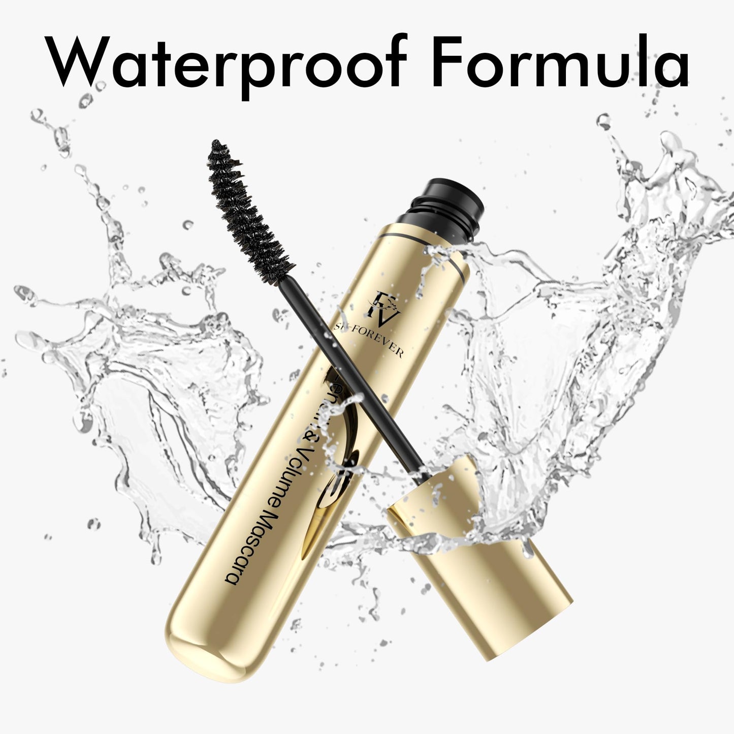 FV Waterproof Black Mascara Long Lasting Smudge Proof