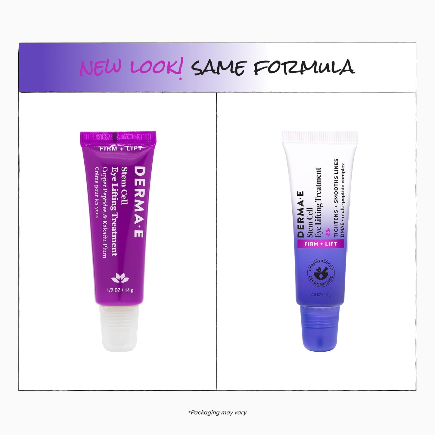 Derma E Stem Cell Lifting Eye Treatment – Multi Action Firming and Tightening Under Eye and Upper Eyelid Cream - Hydrating and Revitalizing Moisturizer, 0.5oz