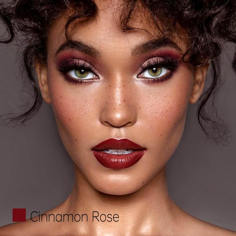 ilembane Deep Red Hydrating Lipstick – Moisturizing Cream Lip Balm for Dry Lips, Bold Glossy Finish, Lightweight Vegan Lip Color with Comfortable Smooth Wear (Cinnamon Rose)
