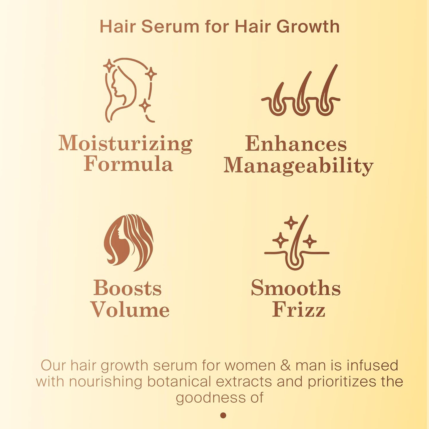 Peptide Hair Serum for Hair Growth - Copper & Caffeine Formula | 2 fl oz for Thinning Hair