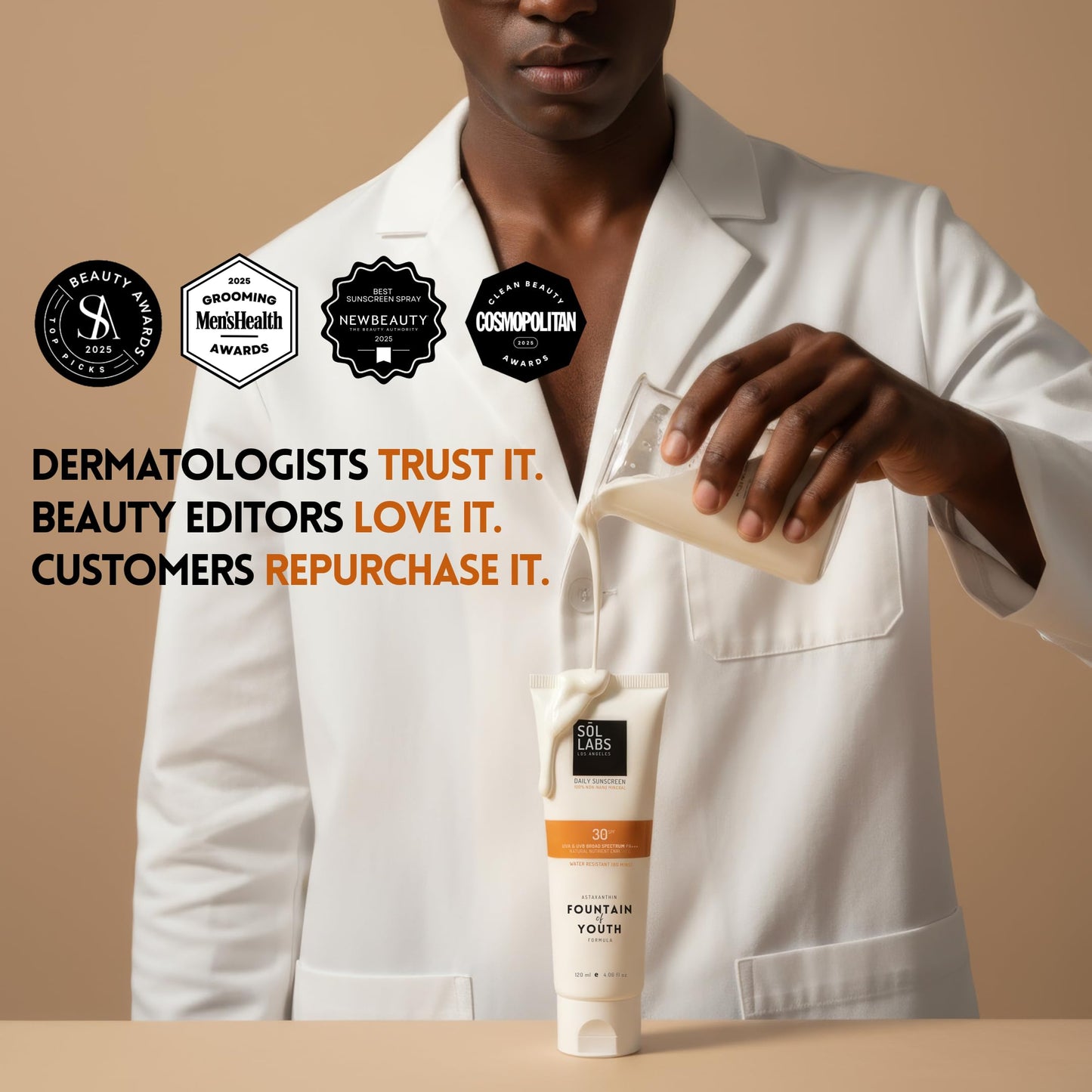 SOL LABS Mineral Sunscreen SPF 30 Face & Body - Lightweight, Hydrating Daily Moisturizer - No White Cast - Anti-Aging Formula Niacinamide, Zinc Oxide - Reef Safe Korean Skin Care - Sunscreen Lotion