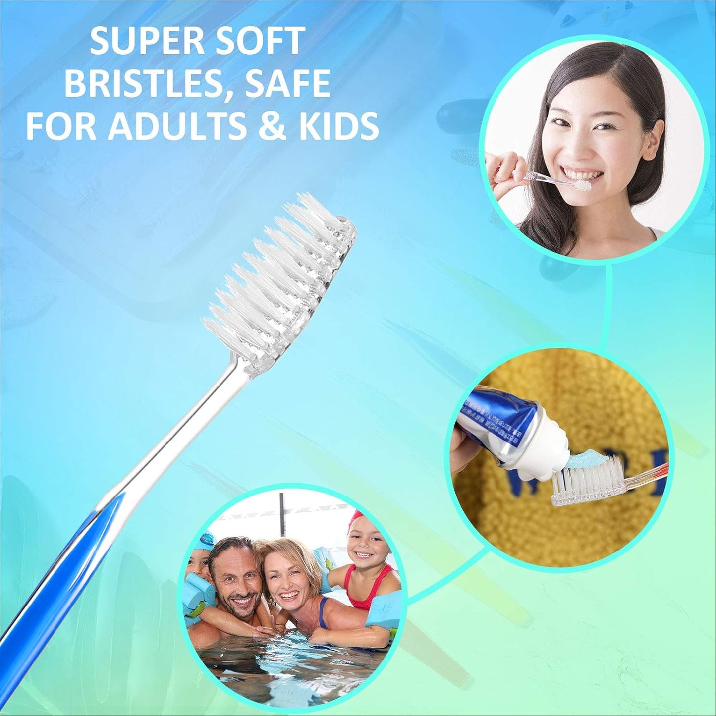 200 Pcs Disposable Travel Toothbrush Set - Medium Soft Bristles, Individually Wrapped for Adults | Perfect for Hotels & Travel