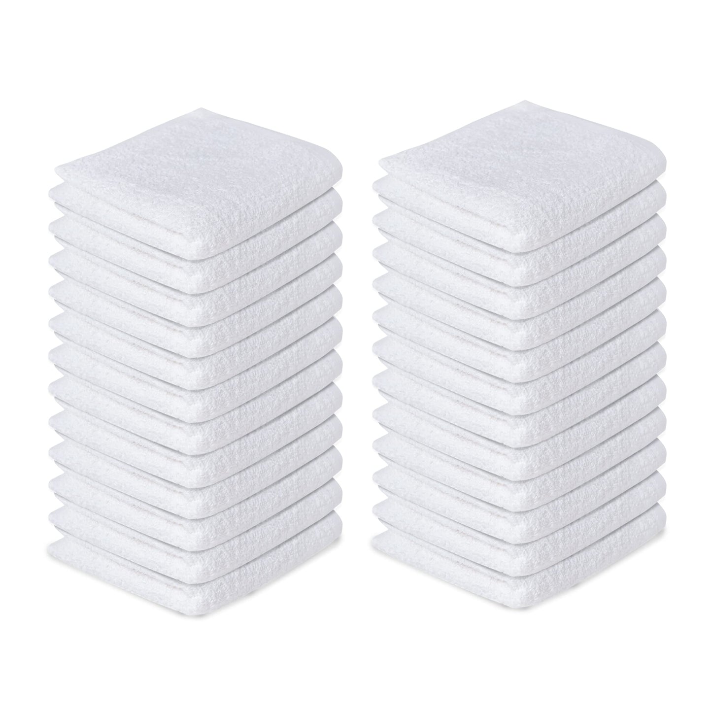Softolle 100% Cotton Washcloths 60 Pack (12x12 Inches) Soft, Highly Absorbent Washcloth, Face Towels, Wash Cloths for Face, Ring Spun, Bulk Pack (White)