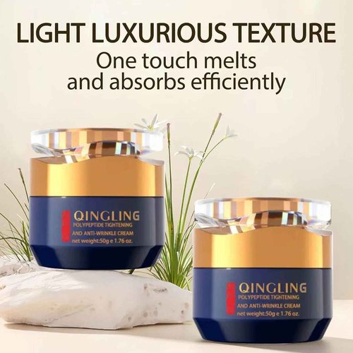 GROHESE Qingling Face Cream, Quinglin Crema Para Arrugas, Qingling Wrinkle Removal Cream, Polypeptide Tightening and Anti-Wrinkle Cream, Facial Neck Eye Cream Anti-Aging for Men & Women (1)