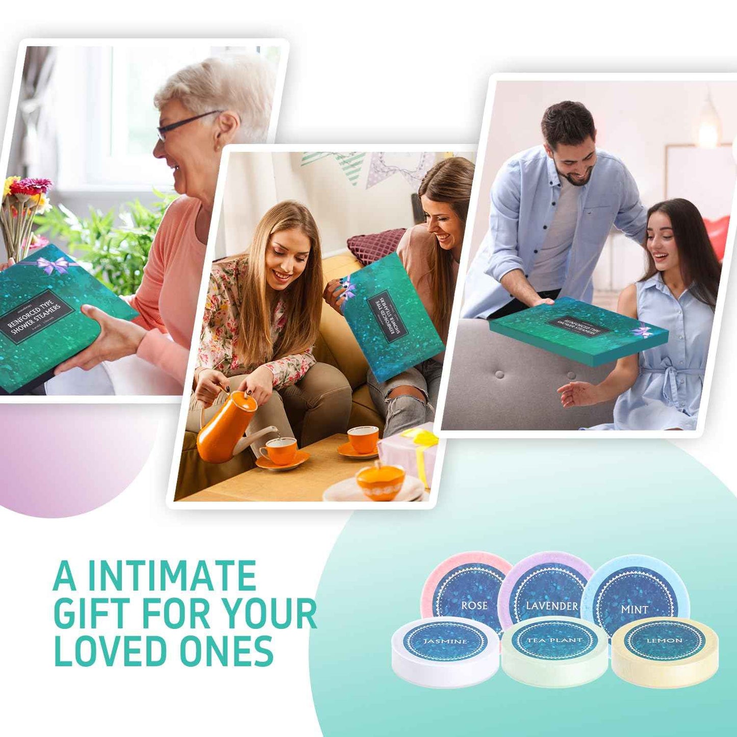 Shower Steamers Aromatherapy - 6Pack Shower Tablets Mothers Day Gifts, Bath Bombs for Women,Spa Gifts for Women Vapor Shower Accessories with Essential Oils Stress Relief