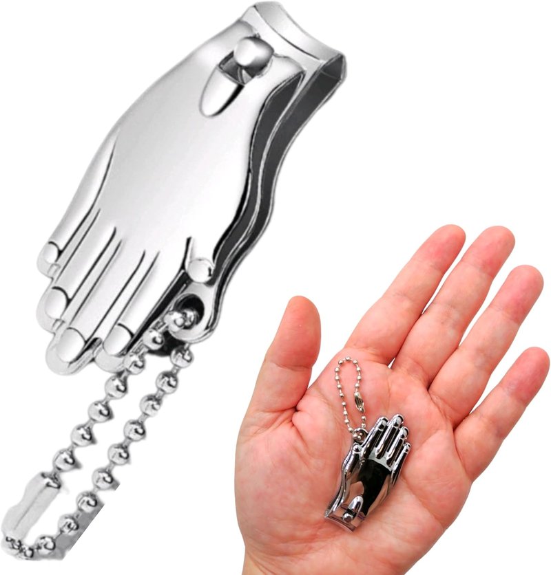 Mini Nail Clippers - Portable Finger Nail Clipper Keychain for Travel | Compact Design