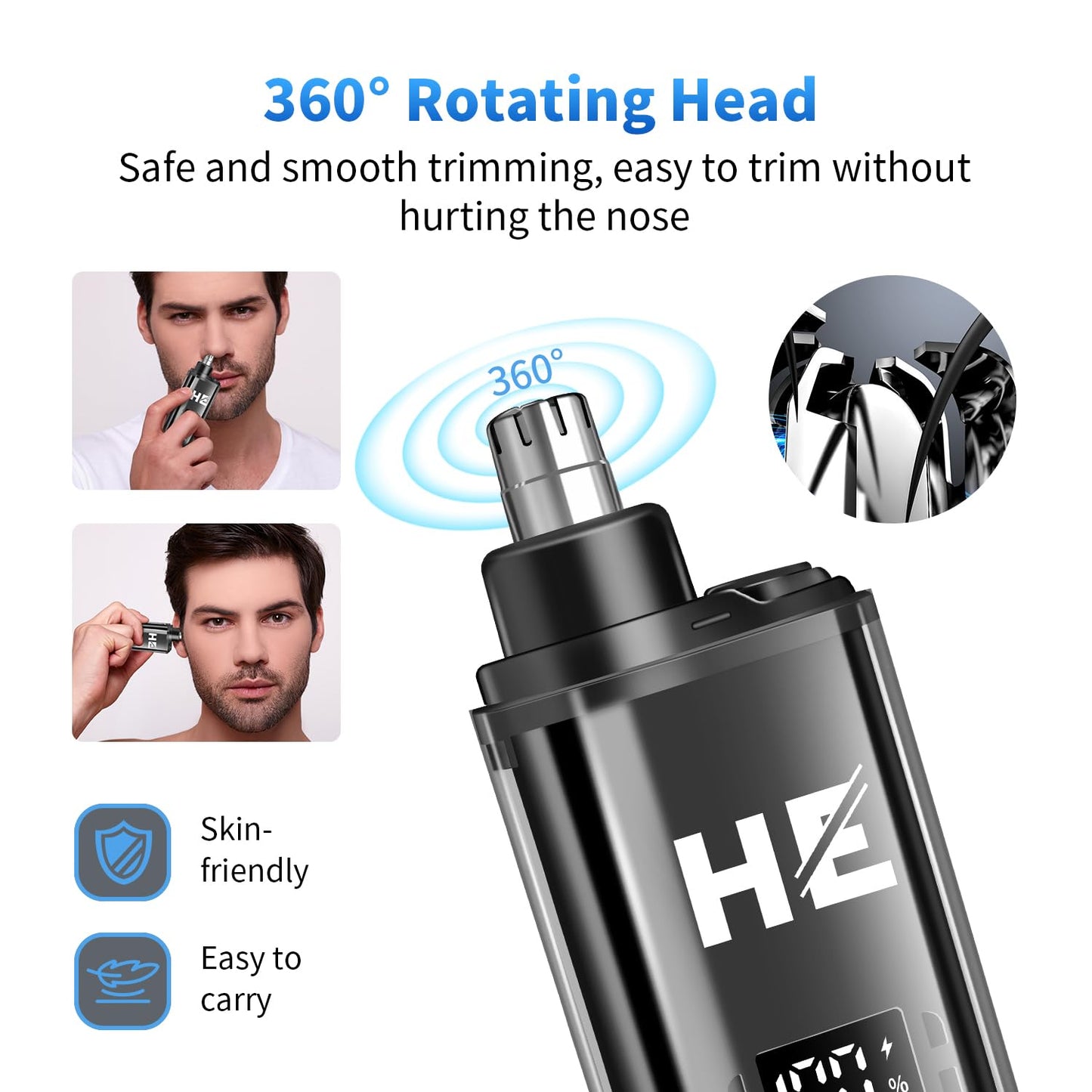 HIENA PRO Professional Hair Clipper Set, Cordless Barber Kit and Hair Cutting Set, Electric Foil Shavers and Beard Trimmers, Rechargeable Ear, Nose Hair Trimmer Set & Facial Grooming Tool