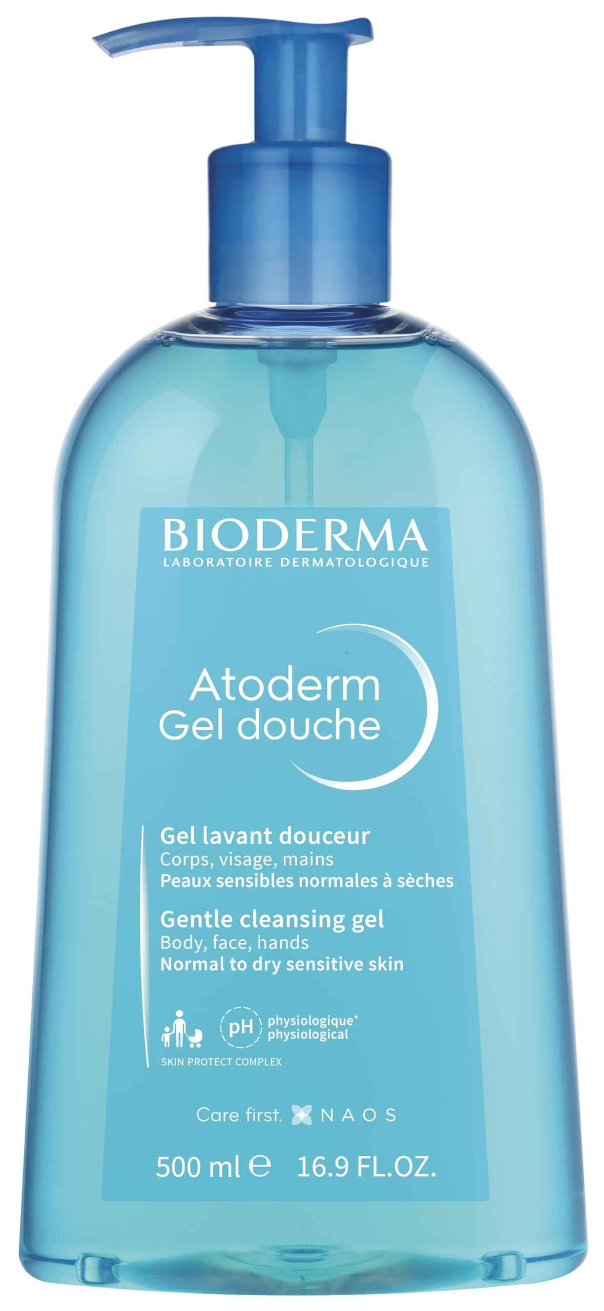 Bioderma - Atoderm - Shower Gel - Moisturizing Body and Face Wash - for Family with Normal to Dry Sensitive Skin