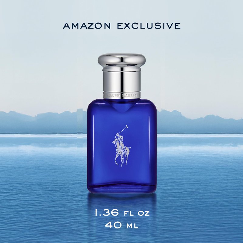 RALPH LAUREN FRAGRANCES - Polo Blue - Eau de Toilette - Men's Cologne - Aquatic & Fresh - With Citrus, Sage, and Suede - Medium Intensity - 1.35 Fl Oz