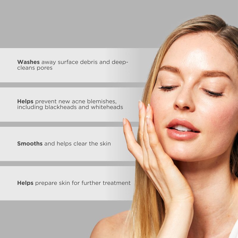 Glytone Acne Clearing Cleanser - 2% Salicylic Acid Face Wash for Oily Skin | 6.7 fl oz