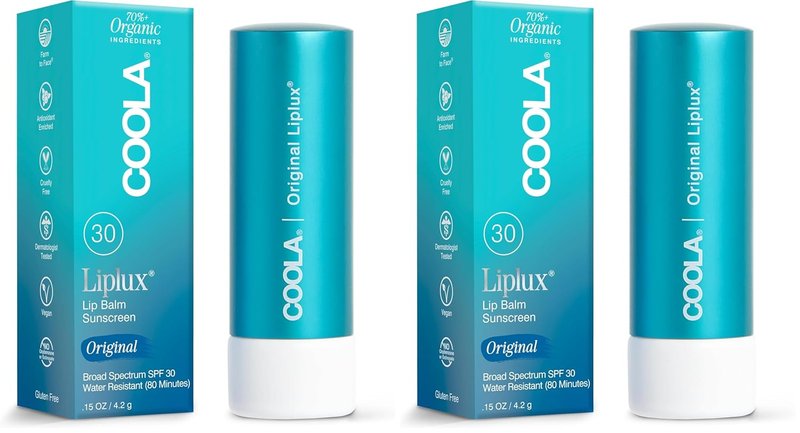 COOLA Organic Liplux Lip Balm - SPF 30 Sunscreen, Vegan & Gluten-Free | 0.15 Oz Daily Protection