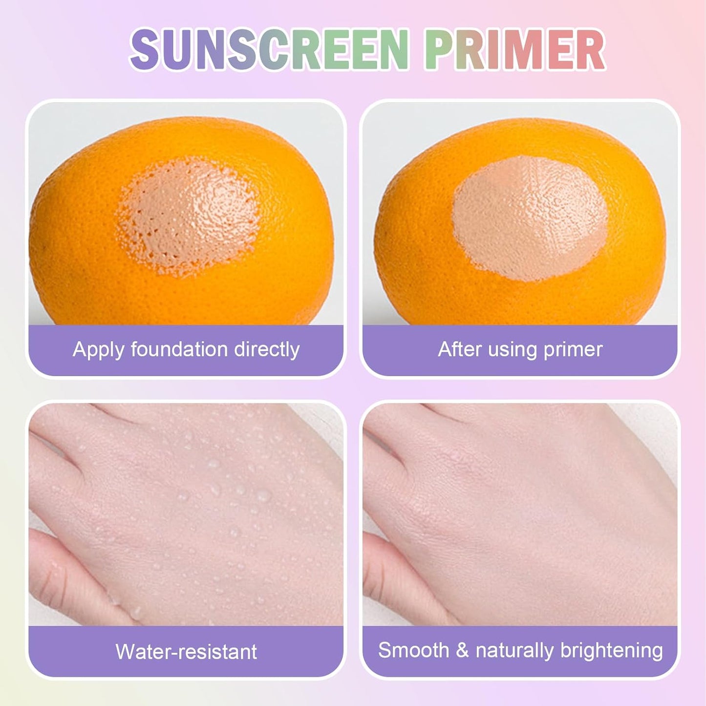 3 In 1 Face Primer with SPF 50 | Tone Adjusting, Oil Control, Moisturizing Serum for Bright Skin